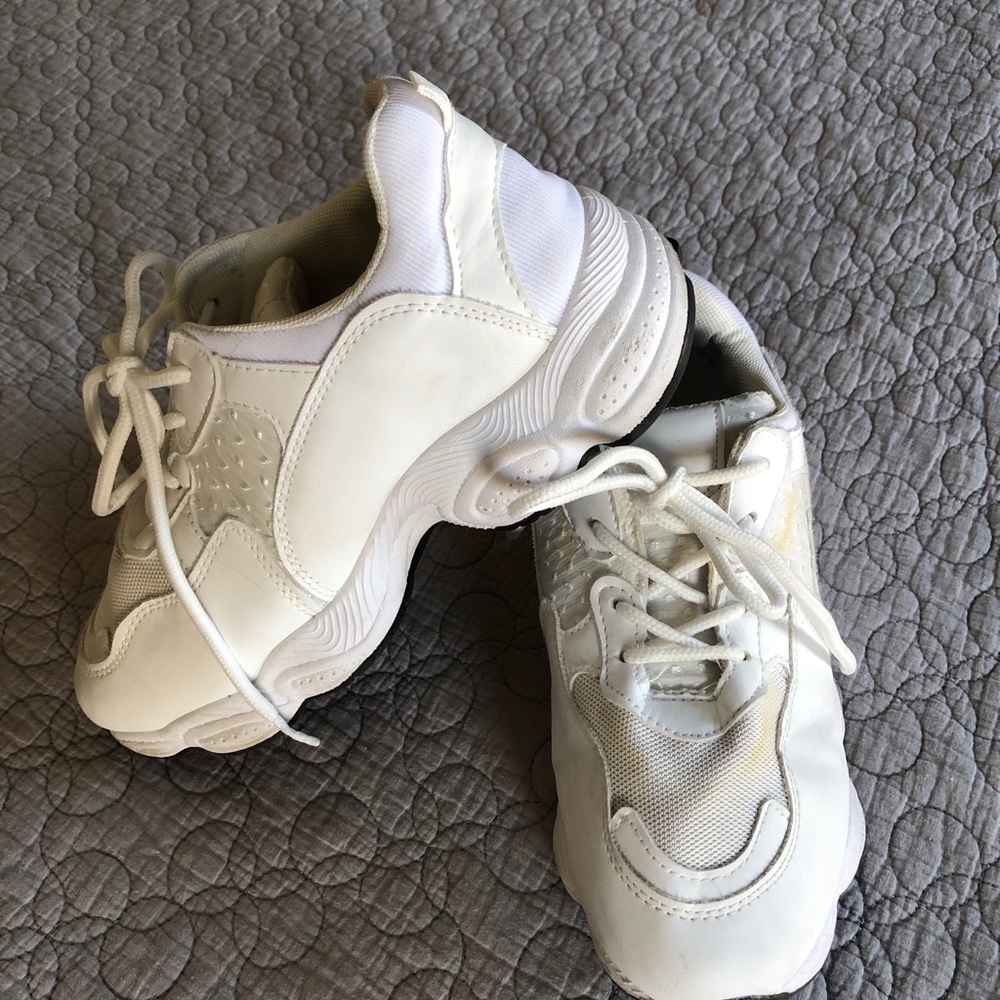 White Basic Bubble Sole Chunky Sneakers - image 5